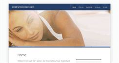 Desktop Screenshot of kosmetikschule-ingolstadt.de